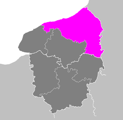 Location of Dieppe in Haute-Normandie