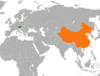 Location map for Austria and China.