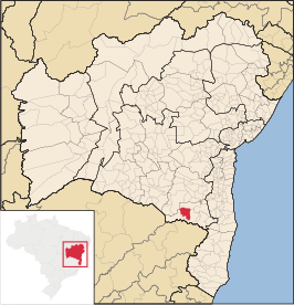 Kaart van Ribeirão do Largo