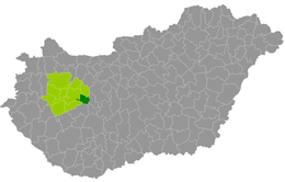 Distret de Balatonalmádi - Localizazion