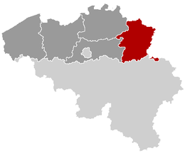 Locatie van de provincie Limburg