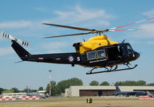 A Bell Griffin HT1 of the Defence Helicopter Flying School, now replaced by Jupiter HT1.