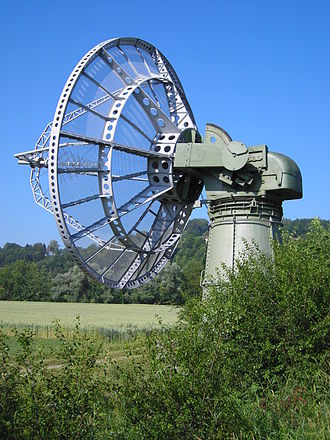 Parabolantenne des Bleien-Observatoriums für Radioastronomie