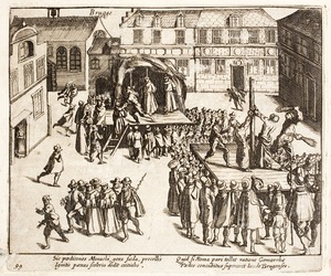 Execution by fire and torture of five homosexual Franciscan friars, Bruges, 26 July 1578 Bor-Nederlantsche-Oorloghen 9161.tif