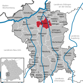 Poziția localității Burgau