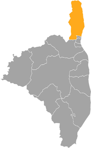 Кантон на карте департамента Верхняя Корсика