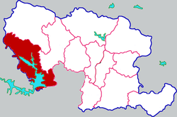 南陽市中の淅川県の位置