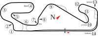 Layout of the Circuit de Barcelona-Catalunya, Spain