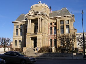 Montgomery County Courthouse in Crawfordsville, gelistet im NRHP