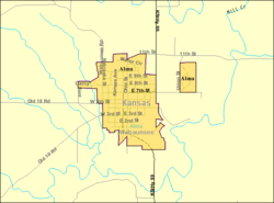 Detailed map of Alma, Kansas