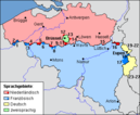 Karte der Fazilitäten-Gemeinden in Belgien