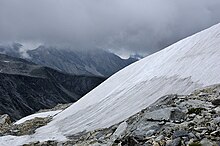 Firn--metamorphosed multi-year snow Firn field on the top of Sauleck.jpg