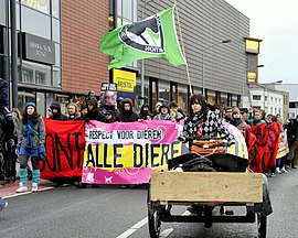 Dierenrechtendemonstratie in Zaandam, 2008