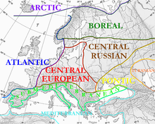 Floristic regions in Europe according to Wolfgang Frey and Rainer Losch Floristic regions in Europe (english).png