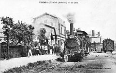 gare de Vrigne-aux-Bois avec la locomotive 030 T Est dénommée La Thur
