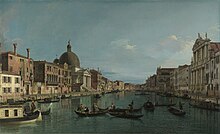 Giovanni Antonio Canal - Venice- The Grand Canal with S. Simeone Piccolo - National Gallery London.jpg