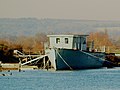 Former minesweeper HMS Sidlesham (in use as TS Gerald Daniel) moored on Bosham Channel, Chichester Harbour, 11th February 2008