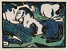 Ruhende Pferde, Коні відпочивають, 1911/12, Бостонський музей образотворчих мистецтв