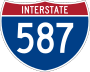 Interstate 587 marker