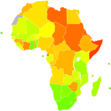 Scores on the participation and human rights category based on report from 2009
100
75
50
25
0
no data Ibrahim-index-of-african-governance-human-rights.svg