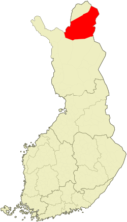 Расположение Инари в Финляндии