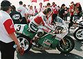 Image 3Joey Dunlop on his Honda RC30 ready for the Senior TT (from Outline of motorcycles and motorcycling)