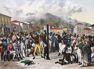 Public flogging of a slave in 19th-century Brazil, by Johann Moritz Rugendas Johann Moritz Rugendas in Brazil 2.jpg