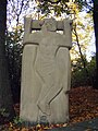 Kreuzweg, an der Josefskapelle in Neuhausen auf den Fildern 1954, Jesus stirbt am Kreuz, Relief