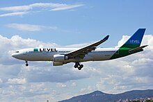 Level Airbus A330-200 LEVEL, Airbus A330-202, EC-MOY (35010932651).jpg