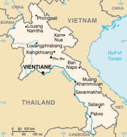 Laos - Mappa