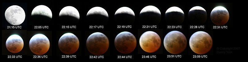 Secuencia completa del eclipse total del 3 de marzo de 2007