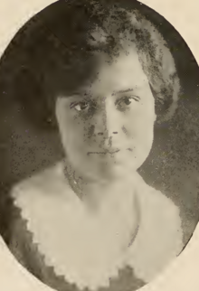 A yearbook photograph of a young white woman, from 1924