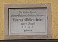 Tafel am Geburtshaus Lorenz von Westenrieders in der Westenriederstraße 21