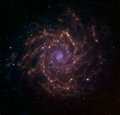 M74 en infrarouge avec le satellite Spitzer.