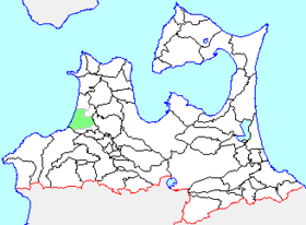 木造町の県内位置図