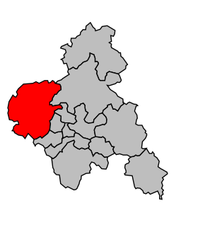 Kanton na mapě arrondissementu Montluçon