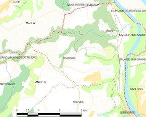 Poziția localității Charnas