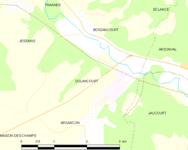 Mapa obce Dolancourt