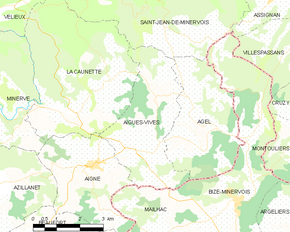 Poziția localității Aigues-Vives