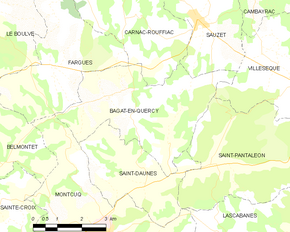 Poziția localității Bagat-en-Quercy