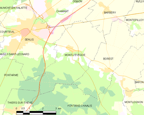 Poziția localității Mont-l'Évêque