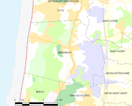 Mapa obce Merlimont