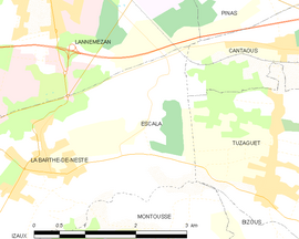 Mapa obce Escala