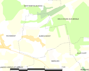 Poziția localității Aubéguimont