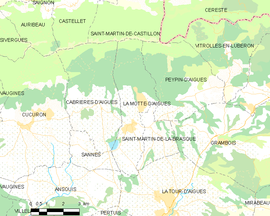 Mapa obce La Motte-d’Aigues