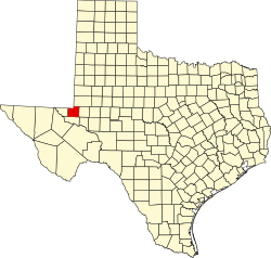 Karte von Winkler County innerhalb von Texas