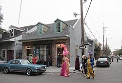 The Faubourg Tremé on Mardi Gras day