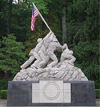 Marine Memorial at the front gate of MCB Quantico