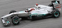 Michael Schumacher at the 2011 Malaysian Grand Prix Michael Schumacher 2011 Malaysia FP1 1.jpg