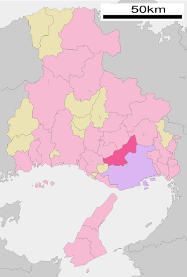 Situering van Miki in de prefectuur Hyogo